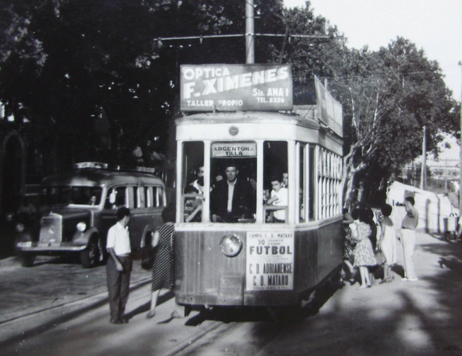 Tranvia de Mataró a Argentona, c. 1960, fotografo desconocido