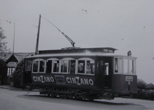 Tranvia del Tibidabo, año 1960, fotografo desconocido