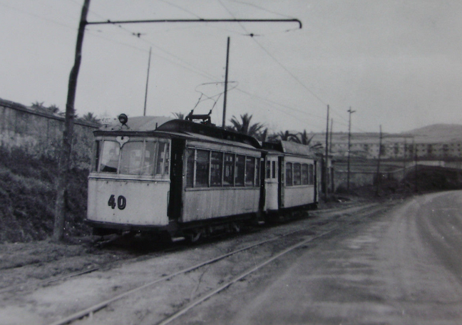 Tranvias de Gijón , coche nº 40, c. 1950, fotografo desconocido