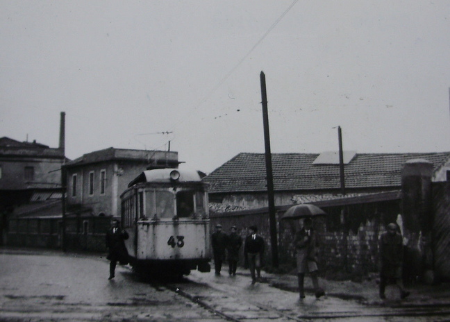 Tranvias de Gijón , coche nº 43 , c. 1950, fotografo desconocido