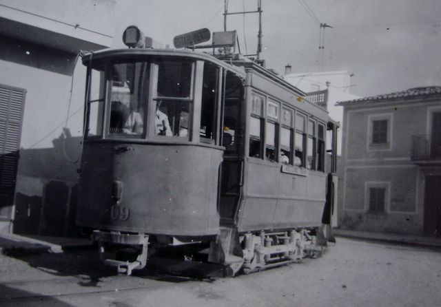 Tranvias de Palma de Mallorca, coche nº 69 , año 1950, fotografo desconocido