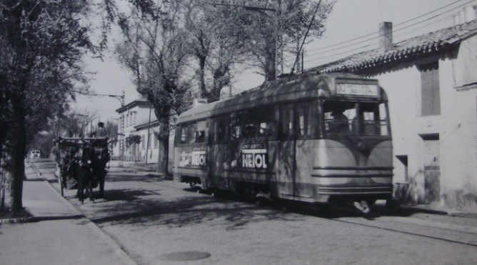 Tranvias de Zaragoza, linea 10 , año 1959, fotografo desconocido