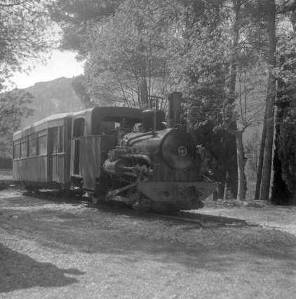 Cremallera de Montserrat, locomotora nº 4, Archivo Cuyás, Fondo ICC