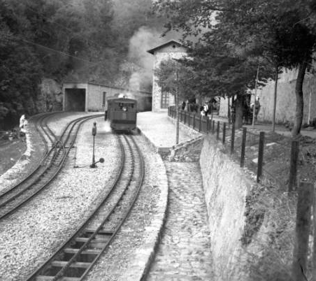 Cremallera de Montserrat, locomotora nº 4, Archivo Cuyás, Fondo ICC 