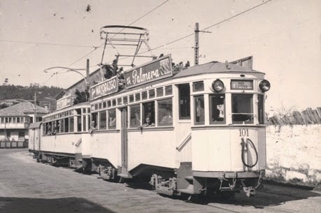 Tranvia de Vigo a Baiona, Foto Christian Schnabel, fondo MVF