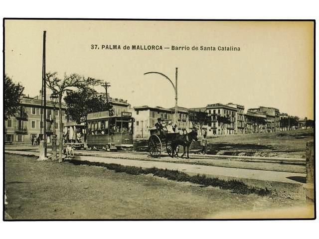 Tranvia en Palma de Mallorca , postal comercial , Fondo MDA