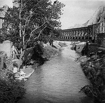 Alhama de Aragon , puente sobre el Jalón, Archivo HB , fondo Fototeca del P.H.