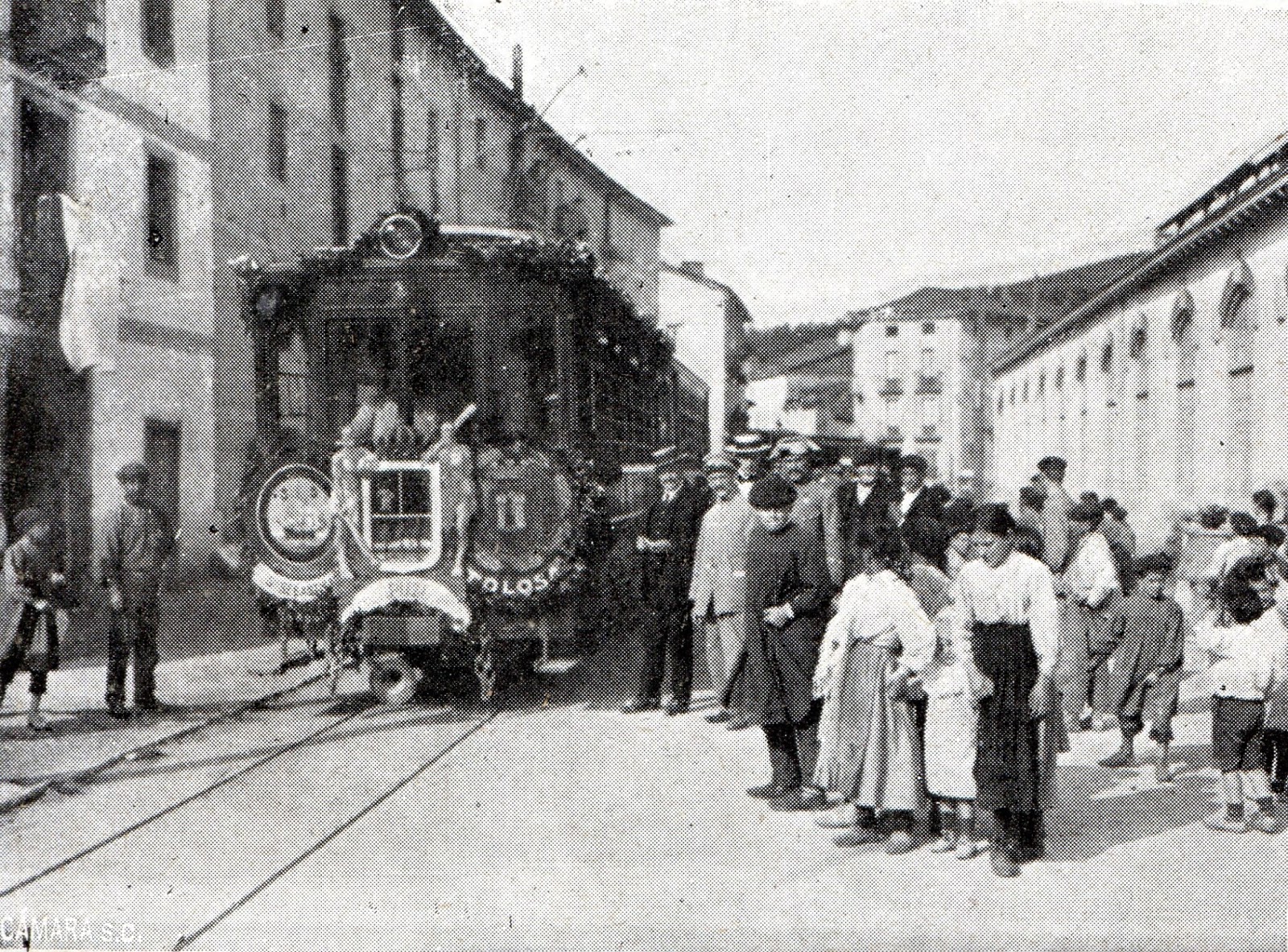 Andoain, inauguracion del Tranvia de San Sebastian a Tolosa - Olaizola