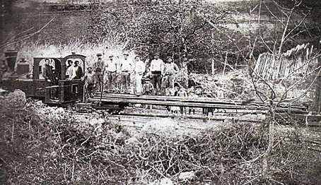 Ferrocarril minero de Renteria a Arikutza, tendido de linea