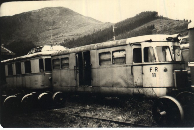 Automotor ex VAY nº 11 en la Robla, feberro de 1978, foto Javier Fernández López