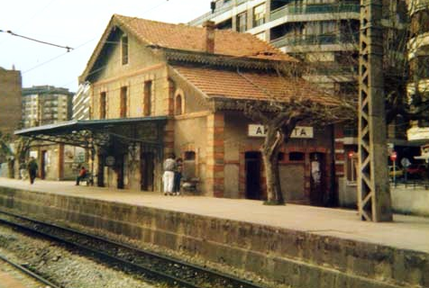 Bilbao a Plencia, estación de Algorta, construida en 1893, archivo Euskotren MVF