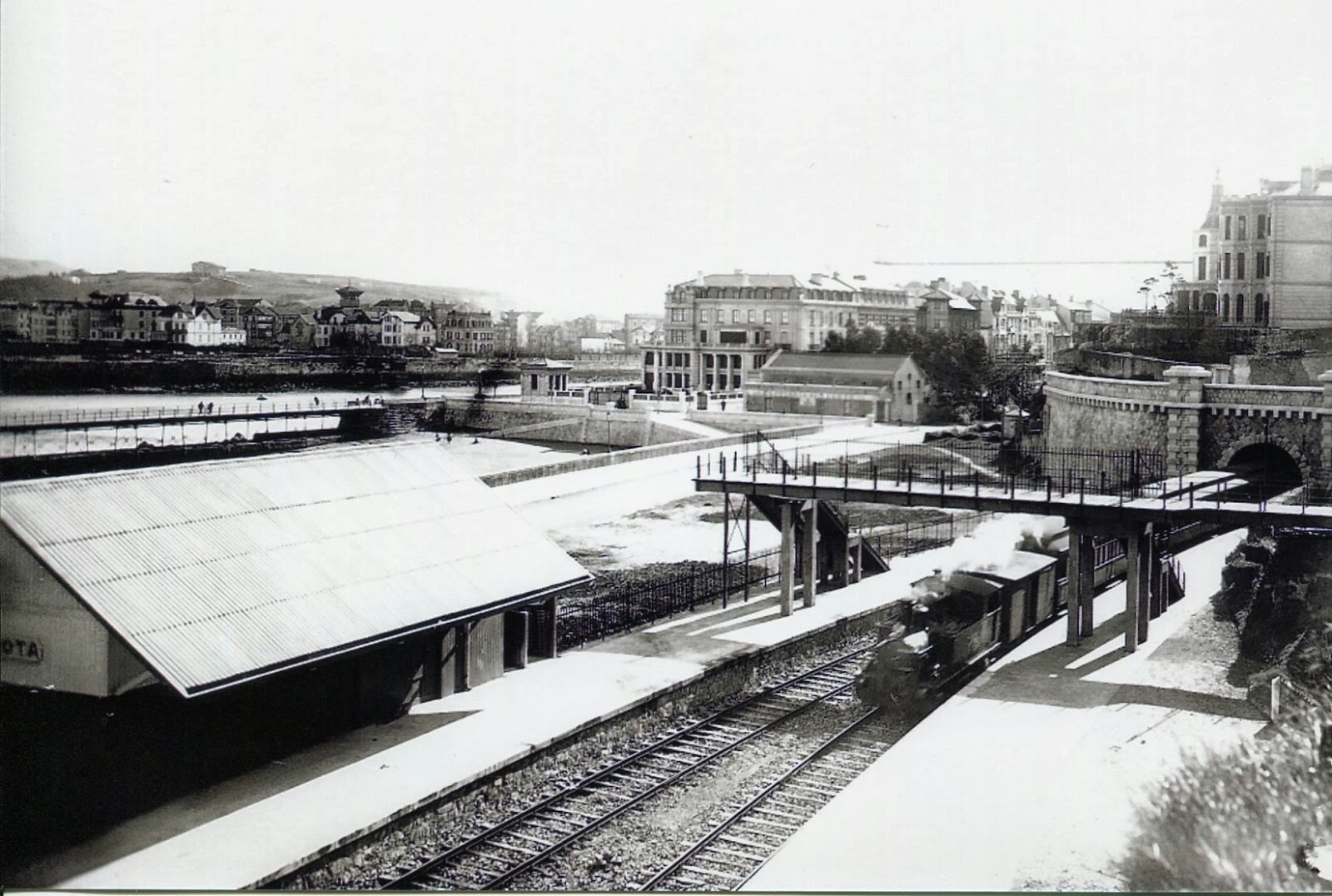 Bilbao a Portugalete , Estacion de La Peñota. fondo Autoridad Portuaria de Bilbao