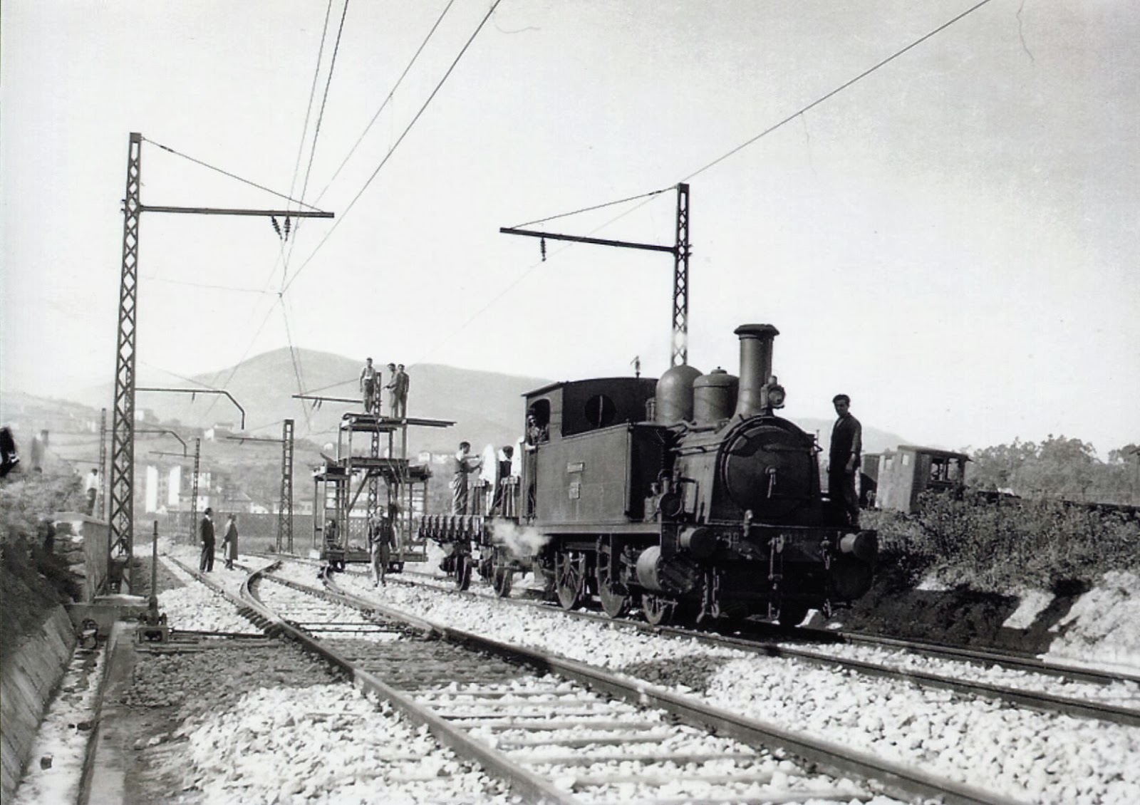 Bilbao a Portugalete, electrificacion del ramal a los muelles de Zorroza, fondo A.P. de B.