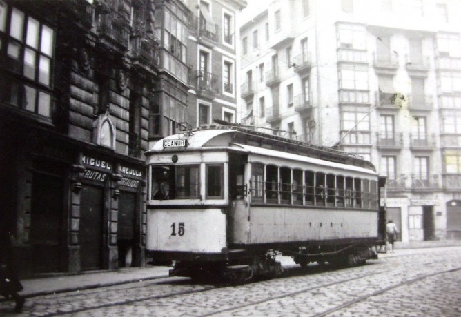 Bilbao , tranvia de BDA, fondo Museo del Ferrocarril de Asturias