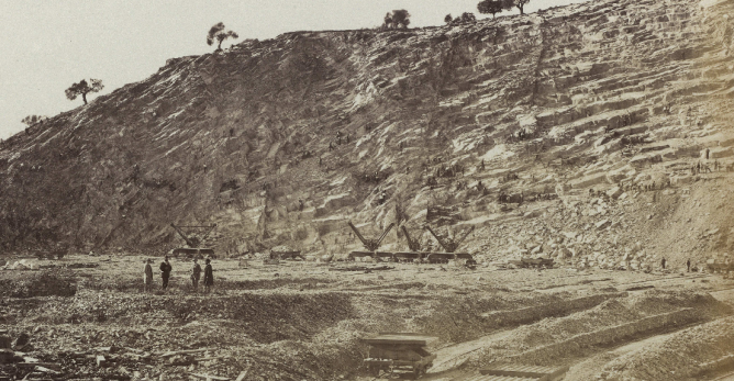 Canteras de El Puig, año 1867, fotografo José Martínez Sanchez, fondo BNE
