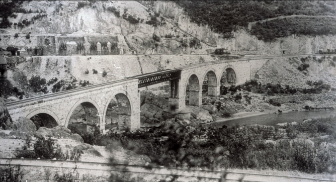 Castro Urdiales a Traslaviña, puente de San Pedro de Galdames, año 1938
