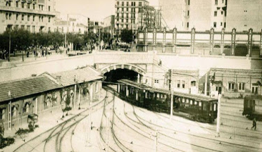 Cocheras de Cuatro Caminos, año 1920.