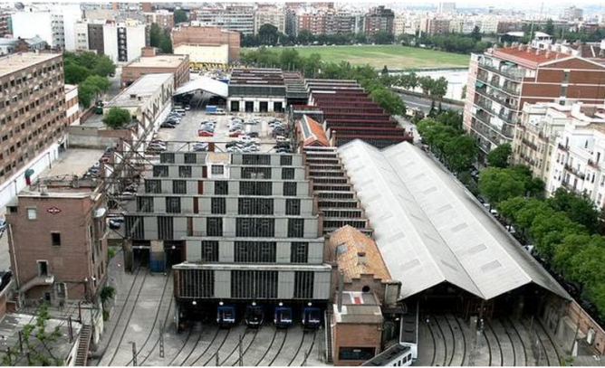 Cocheras del Metro en Cuatro Caminos , Madrid. Foto Mikel Iturralde