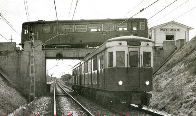 Cruce superior del Madrid a V del P y Almorox , en su estación de Empalme con el Suburbano de Madrid, Colección Cesar Mohedas