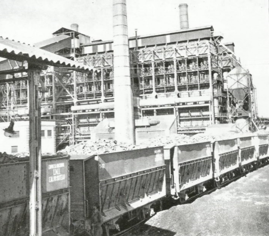 Destileria Calvp Sotelo , año 1959, vagones de pizarra