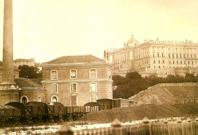 Detalle de la Primitiva estación del Norte en Madrid