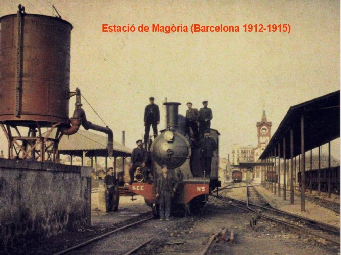 Estación de Magoría año 1912, fondo dipaositivas , fotografo desconocido