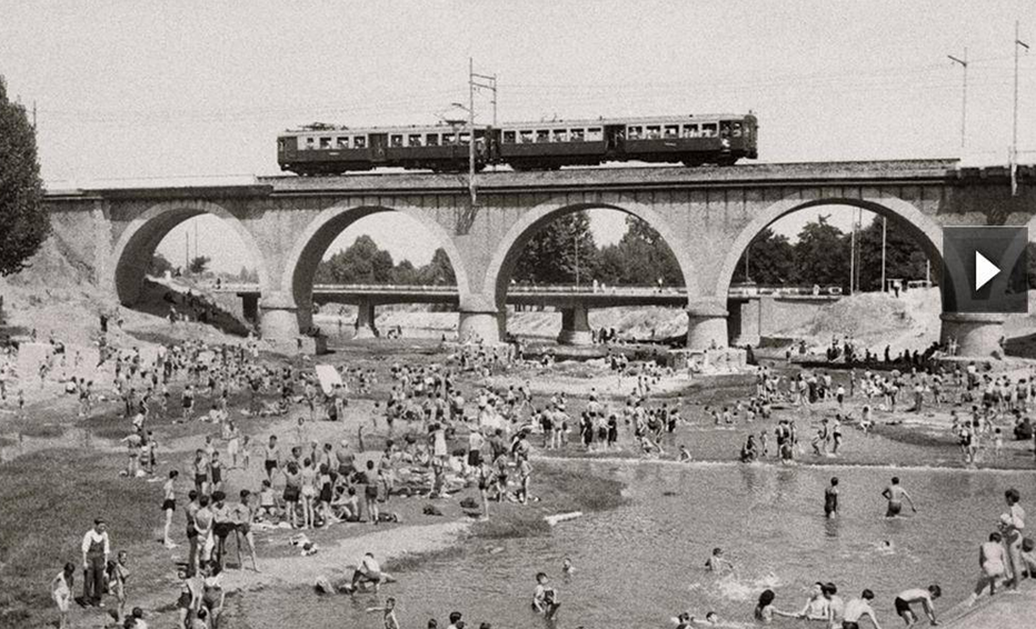 El Manzanares , Puente de los Franceses, linea de Norte , foto Santos Yubero