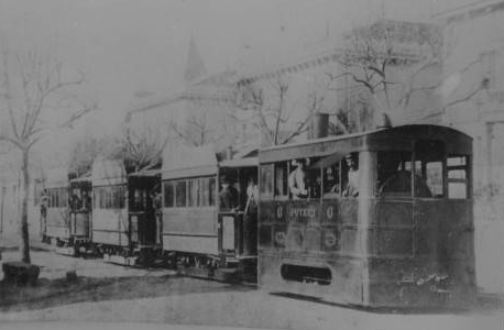 El tren de Foc en el Paseo de la Bonanova, a Sarriá Archivo Cuyás, Fondo ICC