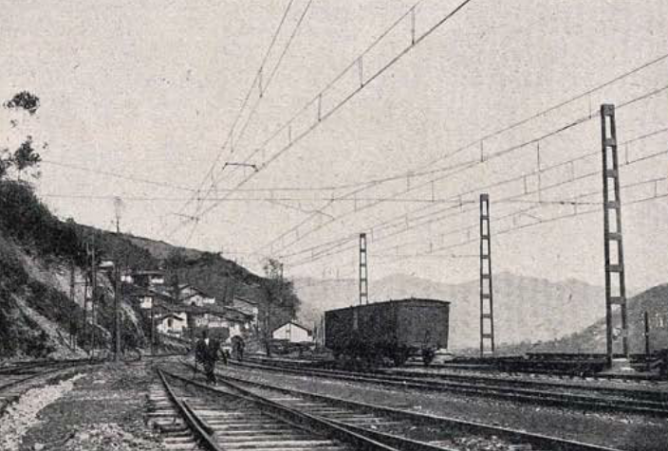 Electrificacion de Pajares , Pola de Lena , 1924, revista Ingenieria y Construccion