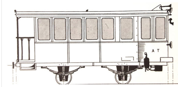 Esquema del automotor AT-4 , dibujo de Javier Aranguren