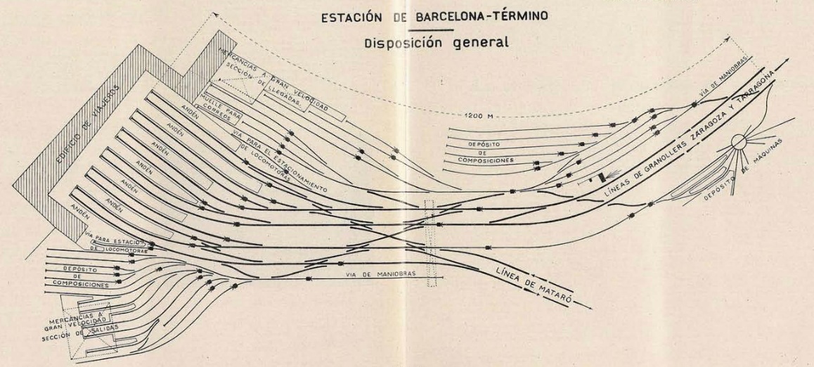 Estacion de Barcelona Término , año 1925 , revista Ingenieria y Construccion