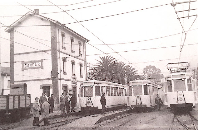 Estacion de Candas, unidades belgas, fotografo desconocido