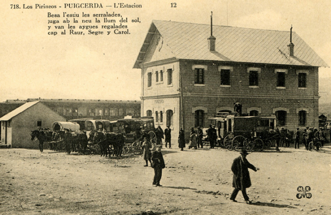 Estación de Puigcerdá , postal comercial