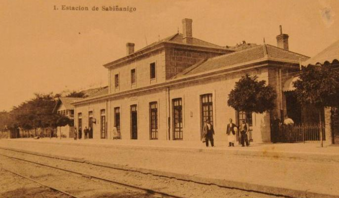 Estacion de Sabiñanigo, postal comercial