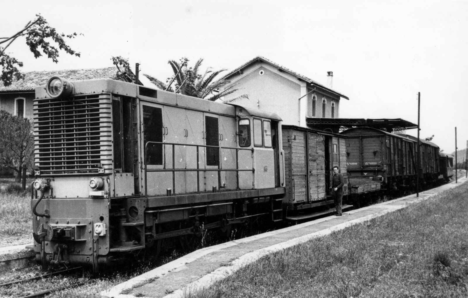 Estacion de la Barraca , año 1963 , foto Vicente Ferrer i Hermenegildo