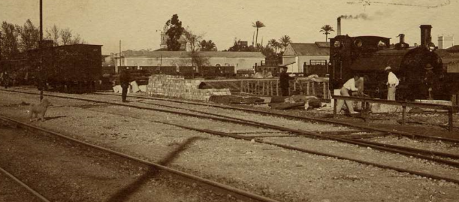 Estacion de tren (Carcagente á Gandia ) Biblioteca Valenciana ,