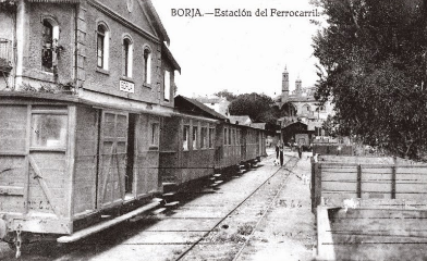 Estación de Borja , postal comercial