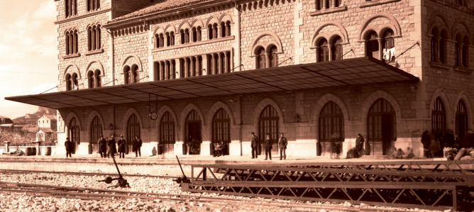 Estación de Estella en 1925