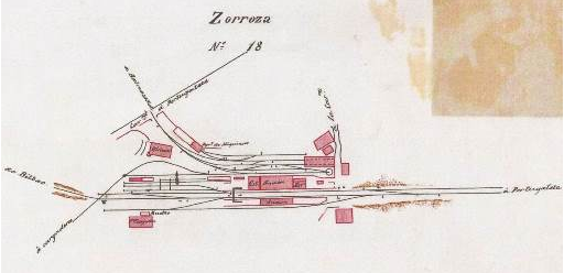 Estación de Zorroza, enlace con el Bilbao á Portugalete , archivo Euskotren