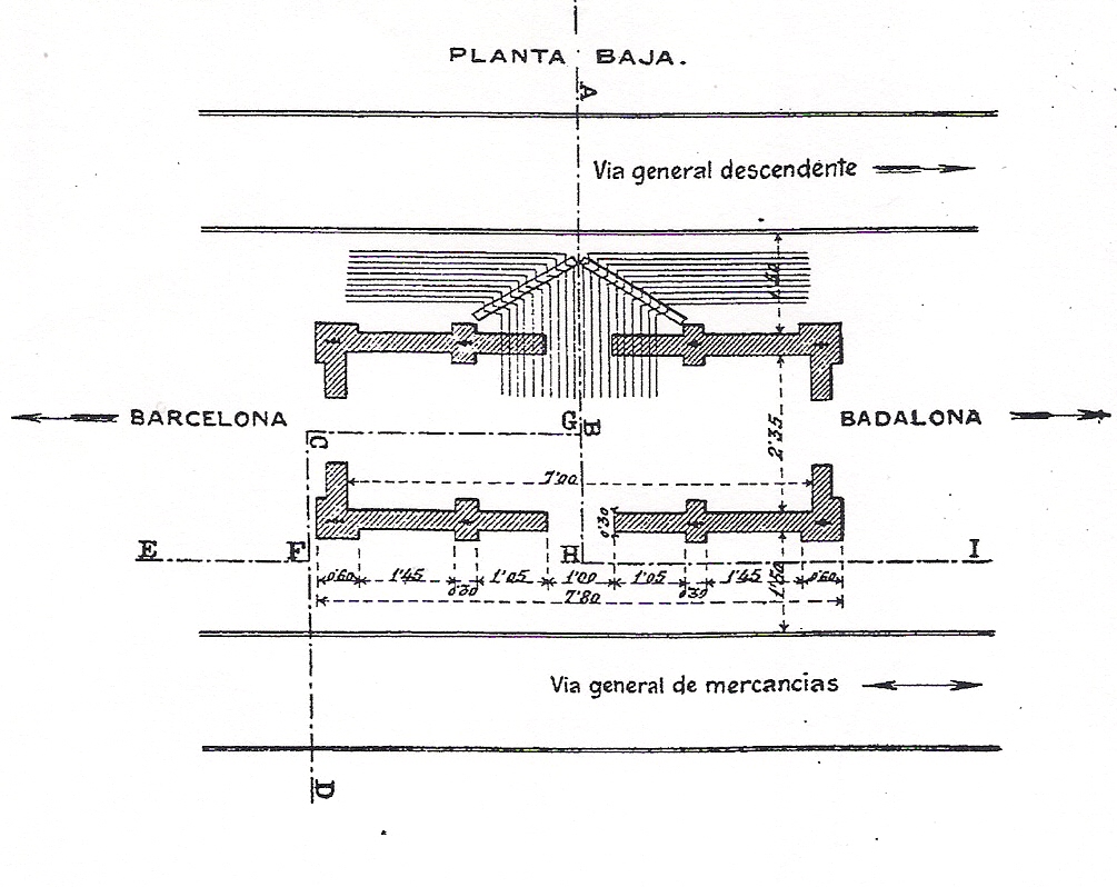 Pueblo Nuevo MZA transmision señales, planta de la caseta de señales, Fondo ROP 1907