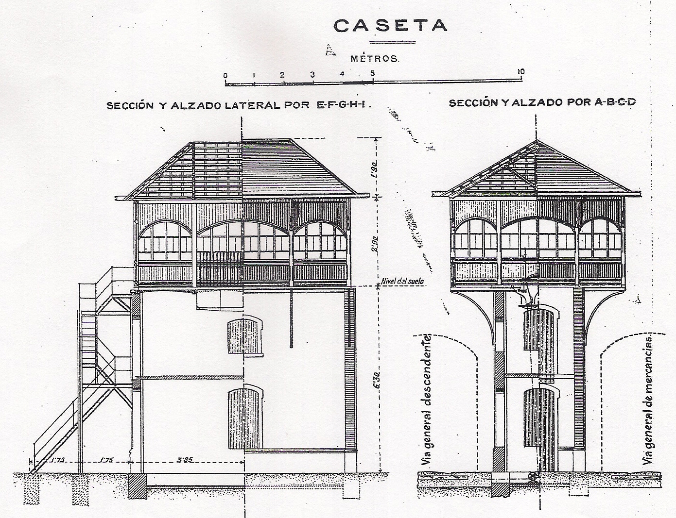 Pueblo Nuevo MZA caseta de señales- Revista de Obras Publicas año 1907