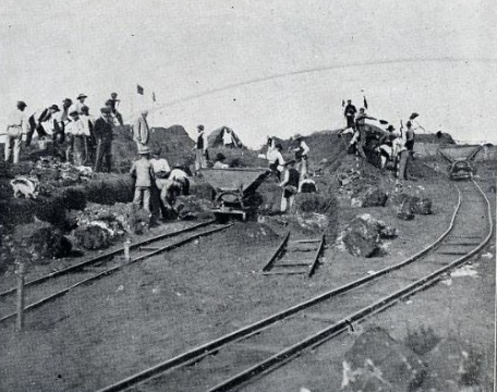 Ferrocarril de Larache a Alcazarquivir, construcción de la linea, fotografo desconocido