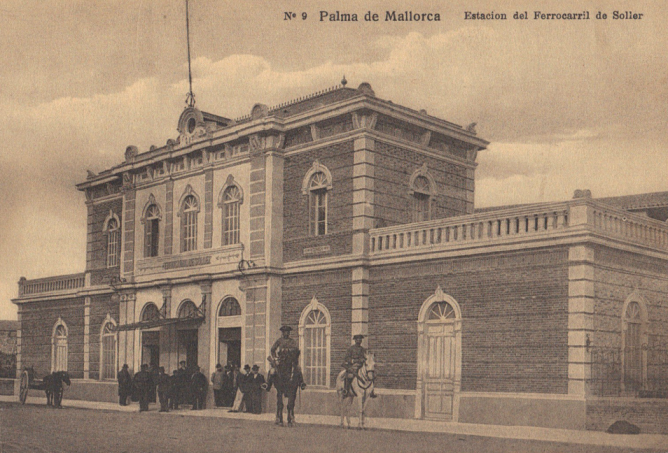 Ferrocarril de Soller , Estacion de Palma, postal comercial
