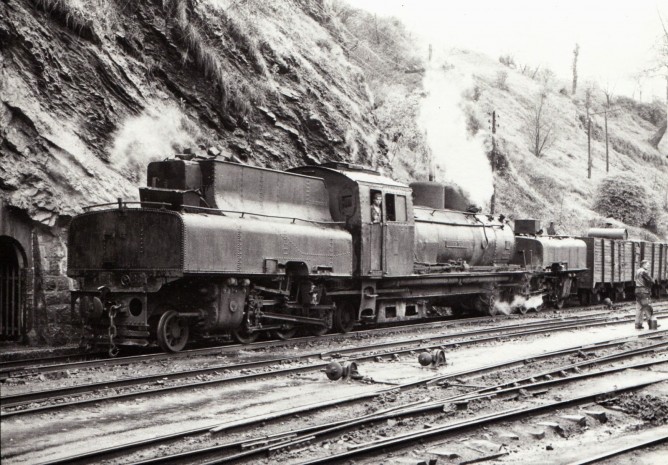 Ferrocarril de la Robla , Balmaseda 28-3-59, foto Xavier Santamaría