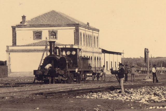 Fregenal de la Sierra , linea Zafra a Huelva , fondo Manuel Espejo