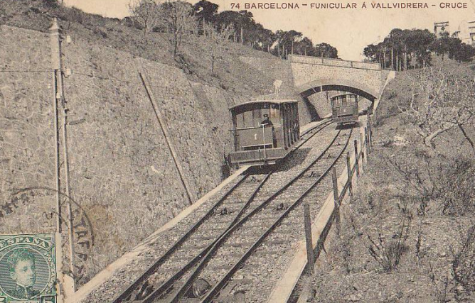 Funicular de Vallvidrera, postal comercial