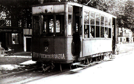 Irun a Fuenterrabia , Tranvia , foto Pedro María Peéez Amuchastegui