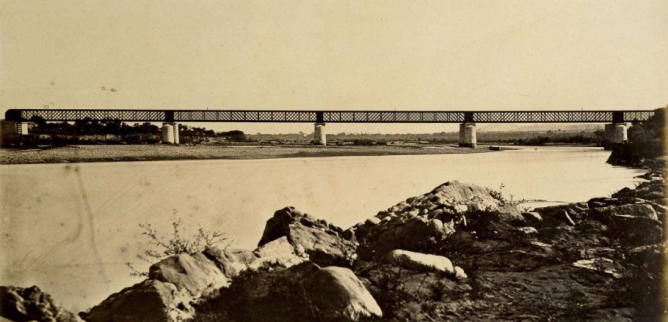 Lérida, puente del ferrocarril, fondo BNE