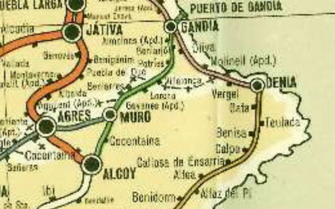 Linea de Alcoy y Muro Gandía