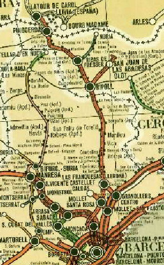 Linea de Barcelona á Martorell y San Juan de las Abadesas